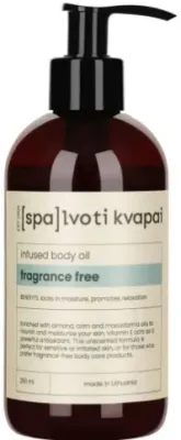 Масло для тела Spalvoti Kvapai Fragrance Free с нейтральным ароматом питательное с миндалём