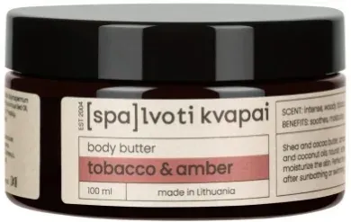 Масло-баттер для тела Spalvoti Kvapai Tobacco & Amber питательное с маслами какао и ши