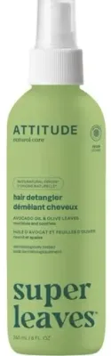 Спрей-кондиционер для волос Attitude Super Leaves Hair Detangler Avocado & Olive, Канада, 240 мл