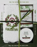 Набор для тела Kalliston Argan масло для тела оливковое мыло и полотенце с аргановым маслом 50 мл+60 г — фото 1