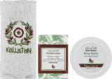 Набор для тела Kalliston Argan масло для тела оливковое мыло и полотенце с аргановым маслом 50 мл+60 г — фото 2