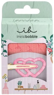Набор для волос Invisibobble Oasis Roller Retreat бигуди Roller Rose 2 шт и зажимы Clipstar 2 шт