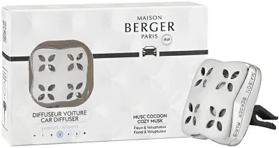 Набор Maison Berger автомобильный диффузор Cosy Silver и наполнитель Cozy Musk