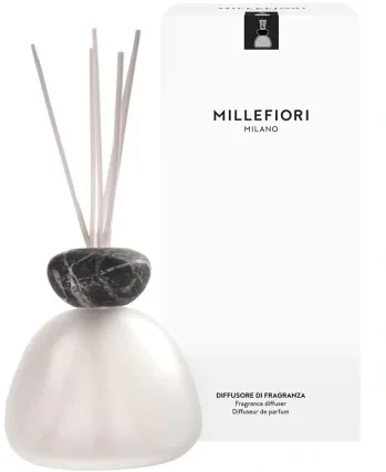 Флакон для аромадиффузора Millefiori Milano Air Design Marble Glass матовый с чёрным