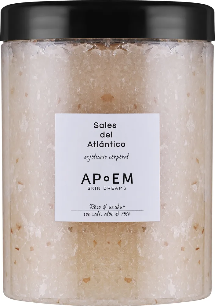 Apoem APoEM Skin Dreams Sales Del Atlantico Body Scrub See Salt, Aloe & Rose - Скраб для тела Sales Del Atlantico морская соль, алоэ, роза 1000 г