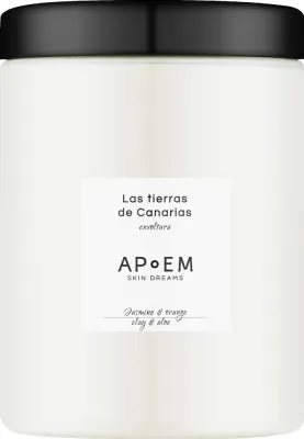 Apoem APoEM Skin Dreams Las tierras de Canatias Body Scrub Jasmine & Orange, Clay & Aloe - Скраб для тела Skin Dreams «Земли Канарских островов» с жасмином, апельсином, глиной и алоэ, 1000 г