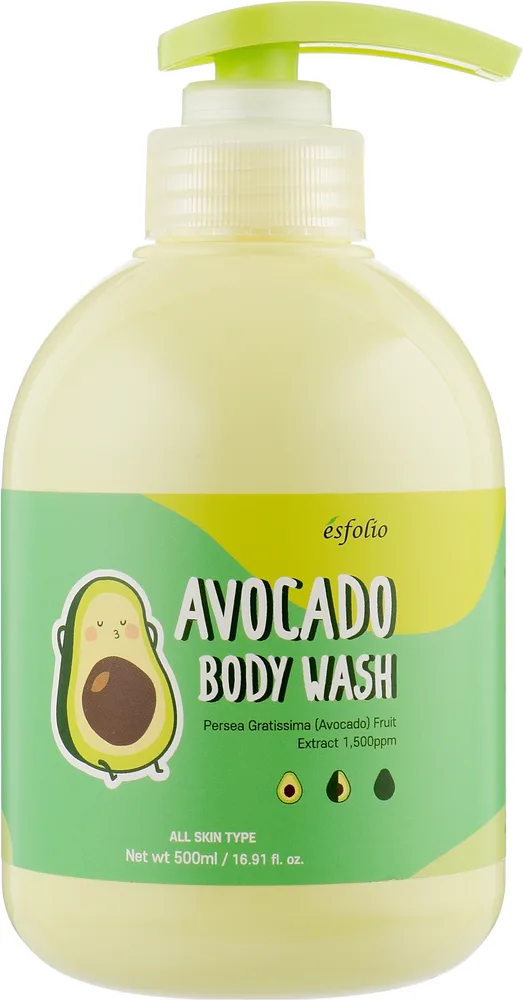Гель для душа Esfolio Shower Gel Avocado с маслом авокадо, 500 мл
