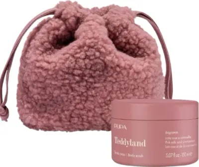 Набор Pupa Teddyland Latte Rosa E Cannella скраб для тела 150 мл и косметичка