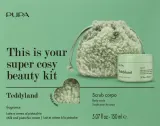 Скраб для тела Pupa Teddyland Milk And Pistachio Cream с частицами скорлупы кокоса и ароматом молочка и фисташки 150 мл — фото 1