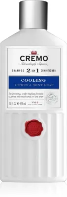 Шампунь Cremo Citrus & Mint Leaf 2 в 1 освежающий с мятой и алоэ вера, 473 мл