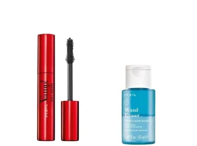Набор Pupa Vamp! Sexy Lashes тушь для ресниц 12 мл двухфазное средство для демакияжа 50 мл и косметичка