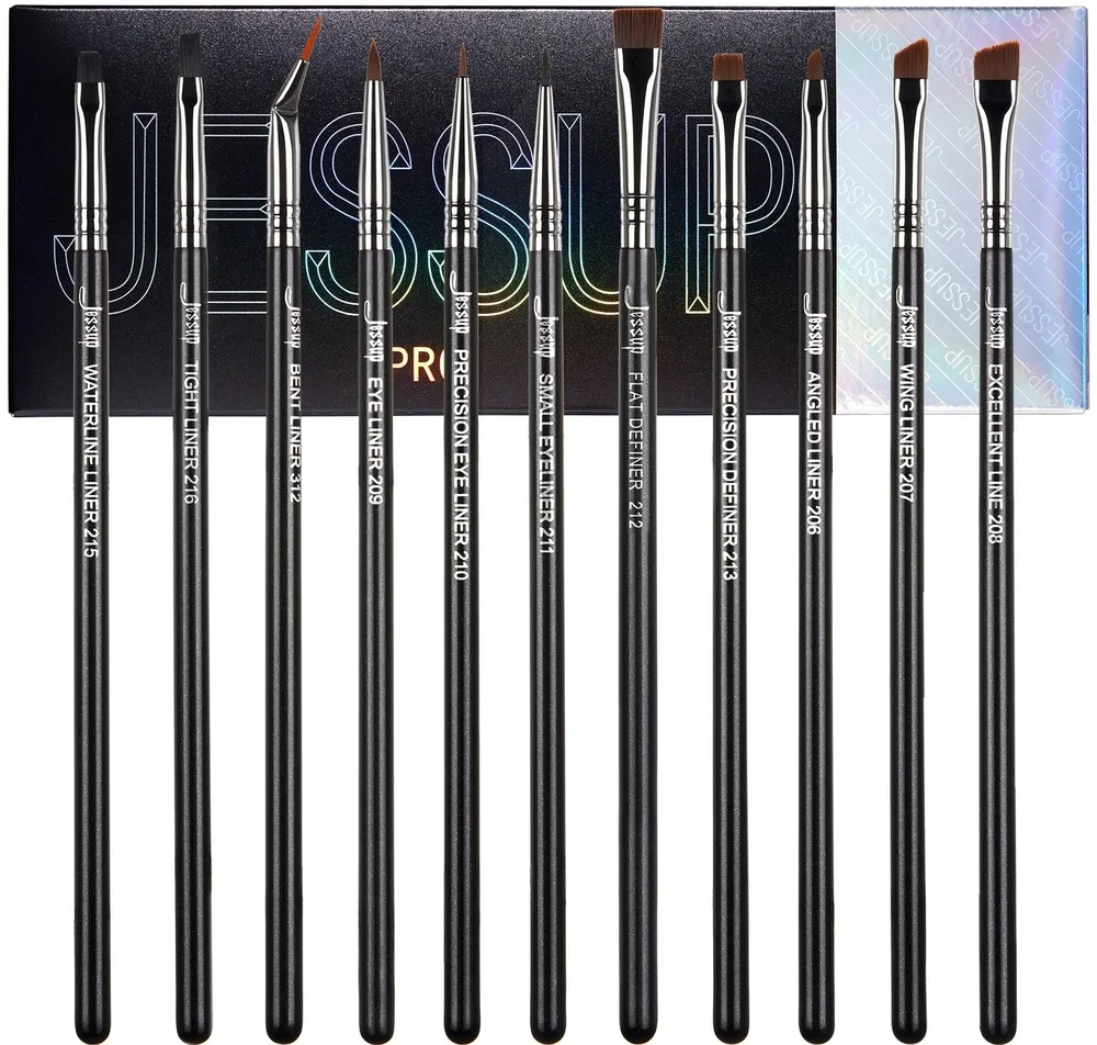 Набор кистей для макияжа глаз Jessup Pro Eyeliner Brush T324 из 11 предметов