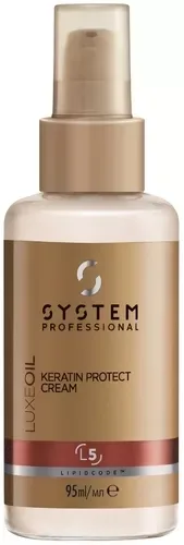 Крем для укладки волос System Professional LuxeOil Keratin Protect несмываемый, термозащита до 230C, с маслом ши, 95 мл