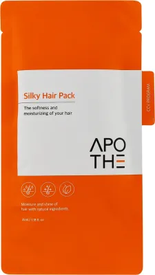 Маска-шапочка для волос Apothe Silky Hair Pack, гидролизованный кератин, пантенол, масло ши, аминокислоты, 35 мл