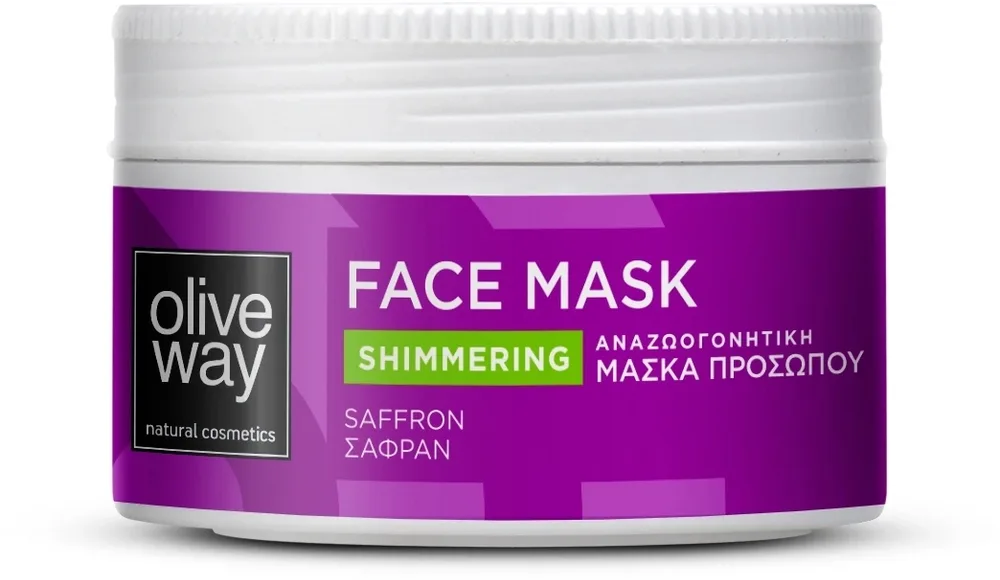 Восстанавливающая маска для лица OliveWay Revitalizing Face Mask с шафраном, оливковым маслом и слюдой, 100 мл