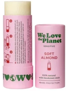 Натуральный твёрдый дезодорант-стик We Love The Planet Soft Almond