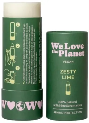 Натуральный твёрдый дезодорант-стик We Love The Planet Zesty Lime