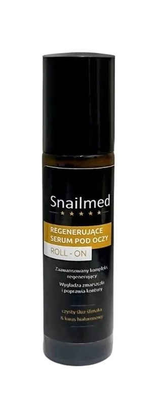 Сыворотка-роллер для области вокруг глаз Snailmed Regenerating с муцином улитки и гиалуроновой кислотой для зрелой кожи 12 мл