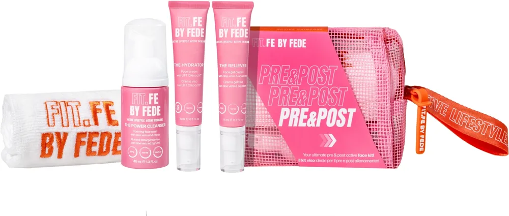 Набор для лица Fit.Fe By Fede Pre & Post пенка крем SPF30 гель-крем и бальзам для губ с алоэ для тренировок
