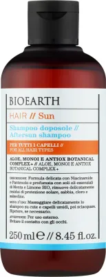 Шампунь Bioearth Sun после загара с мятой, лимоном и кокосовым маслом, 250 мл