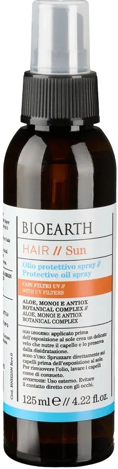 Защитный масло-спрей для волос от солнца Bioearth Sun Hair Protective Oil Spray