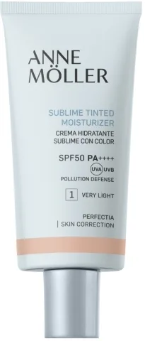 Тонирующий крем Anne Moller Sublime Tinted Moisturizer увлажняющий SPF 50, 50 мл, оттенок 1 - Very Light