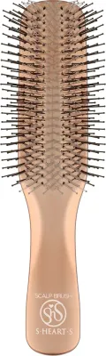 Щётка для волос массажная S-Heart-S Scalp Brush World Model Long Type Pink Gold, для кожи головы, 1 шт