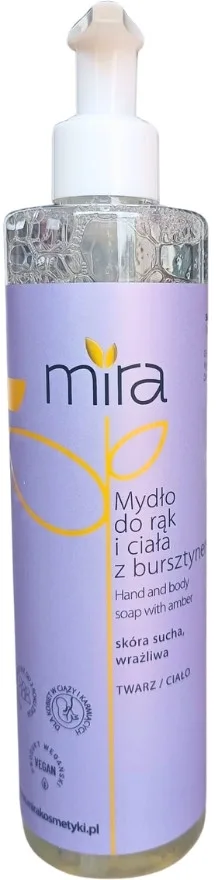 Мыло для рук и тела Mira с экстрактом янтаря, 300 мл