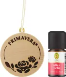 Набор для ароматизации дома Primavera With Love фруктово-цветочная аромасмесь с розой и нероли и аромалампа 5 мл — фото 1