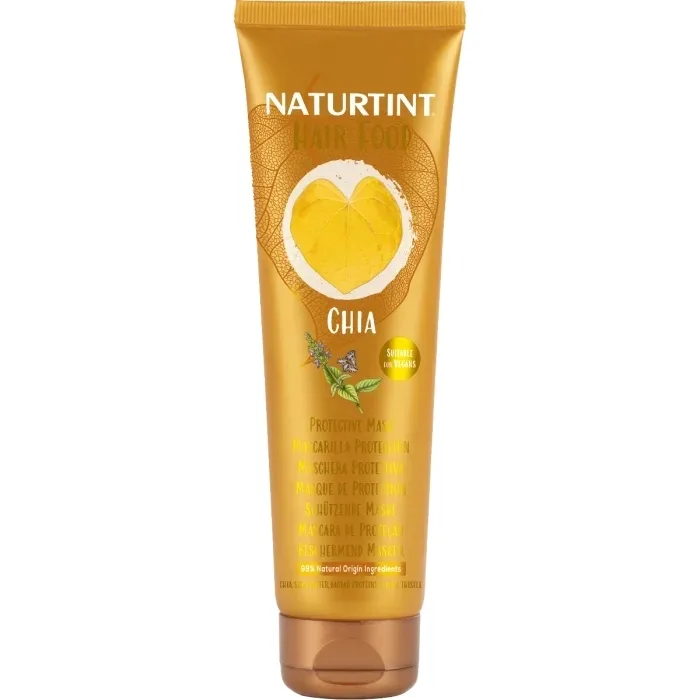 Восстанавливающая маска для волос Naturtint Hair Food Chia, масло чиа, масло ши, протеин баобаба, расторопша, 150 мл