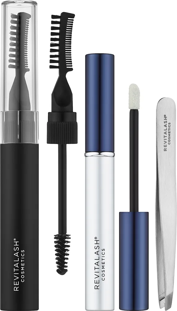 Набор для бровей RevitaLash Brow Wonders сыворотка оттеночный гель с щеточкой и пинцет с биотином 3+7.4 мл