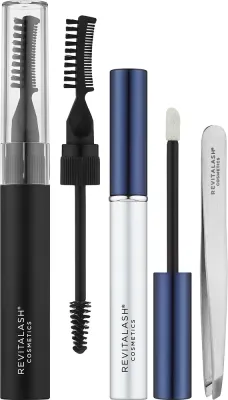 Набор для бровей RevitaLash Brow Wonders сыворотка оттеночный гель с щеточкой и пинцет с биотином 3+7.4 мл