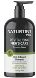 Шампунь Naturtint Men Revitalising для волос и бороды с женьшенем и макой, 500 мл — фото 1