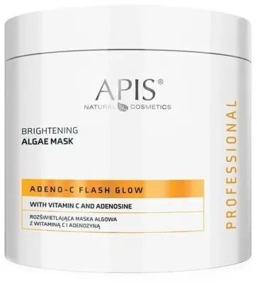 Осветляющая альгинатная маска для лица APIS Professional Adeno-C Flash Glow с витамином С и аденозином, 200 г
