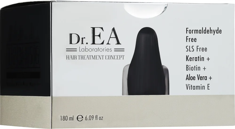 Набор Dr.EA Keratin Series шампунь глубокой очистки крем для выпрямления бессульфатный шампунь маска сыворотка молочко по 30 мл и щетка
