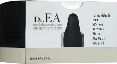 Набор Dr.EA Keratin Series шампунь глубокой очистки крем для выпрямления бессульфатный шампунь маска сыворотка молочко по 30 мл и щетка
