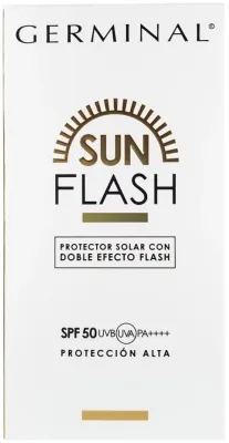 Крем солнцезащитный для лица Germinal Sun Flash SPF 50 сияние женьшень протеины пшеницы 50 мл