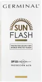 Крем солнцезащитный для лица Germinal Sun Flash SPF 50 сияние женьшень протеины пшеницы 50 мл — фото 1