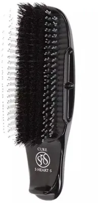 Щётка для волос S-Heart-S Scalp Brush Cure Black для нанесения уходовых средств, с массажным эффектом, чёрная, 1 шт