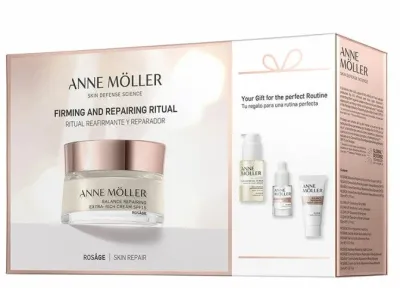 Набор Anne Moller Rosage крем для лица SPF 15 50 мл гель с гиалуроновой кислотой 5 мл ночной крем 15 мл и очищающее молочко 60 мл