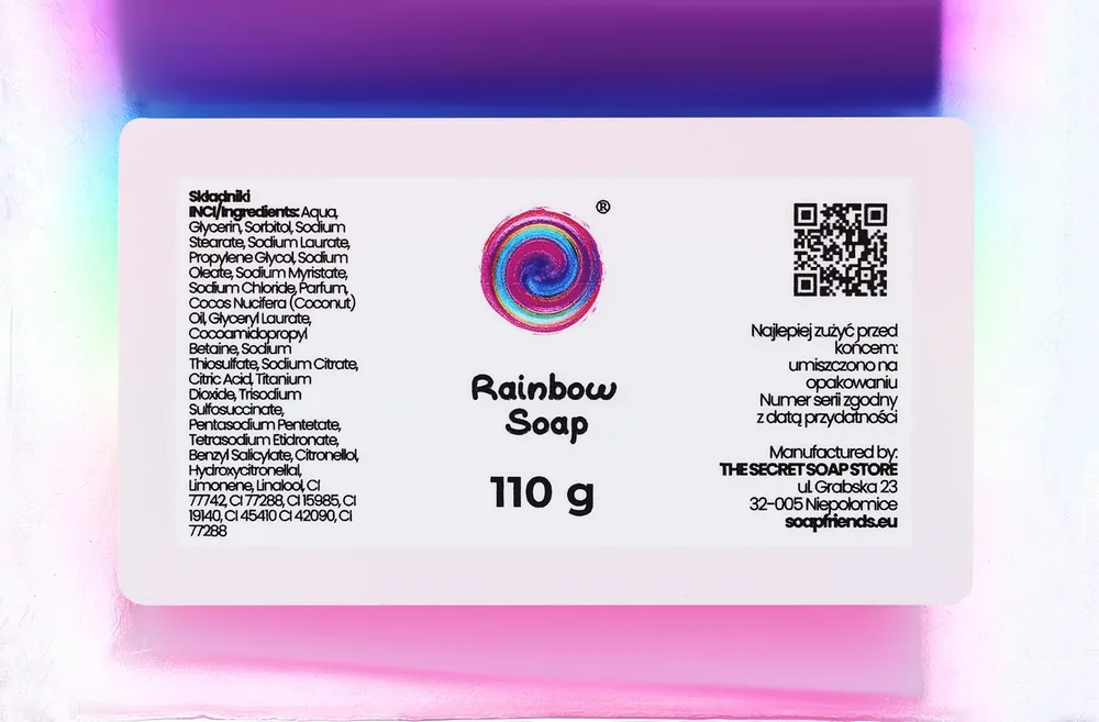 Мыло глицериновое Soap&Friends Rainbow с ноткой инжира, 110 г