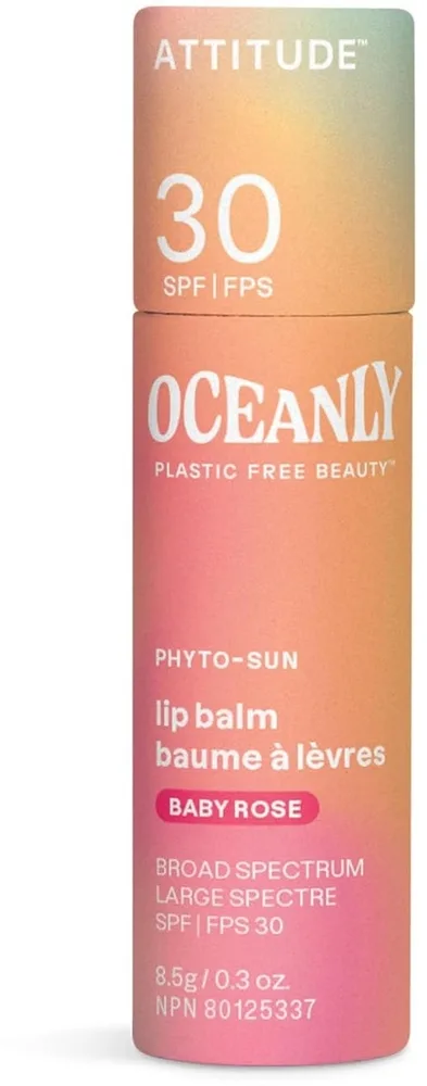 Бальзам для губ Attitude Oceanly оттеночный, SPF 30, с оксидом цинка, 8,5 г, оттенок Terracotta