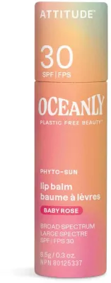 Бальзам для губ Attitude Oceanly оттеночный, SPF 30, с оксидом цинка, 8,5 г