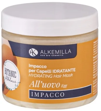 Alkemilla Eco Bio Cosmetic Alkemilla Eco Bio Cosmetic Egg Moisturizing Hair Pack - Увлажняющая маска для волос Alkemilla, яичный белок, гидролизованный шёлк, экстракты льна и овса, аминокислоты шёлка, 200 мл
