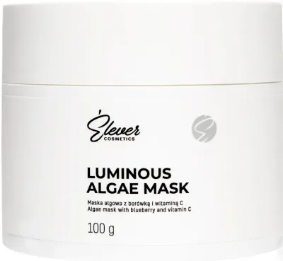 Альгинатная маска для лица Elever Cosmetics Luminous Algae с черникой, витамином C и водорослями, 100 г