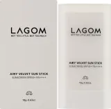 Стик солнцезащитный Lagom Airy Velvet SPF50+ PA++++ 18 г — фото 2