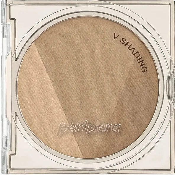 Палетка для контуринга лица Peripera Ink V Shading 3 оттенка, оттенок 01- Natural Brown