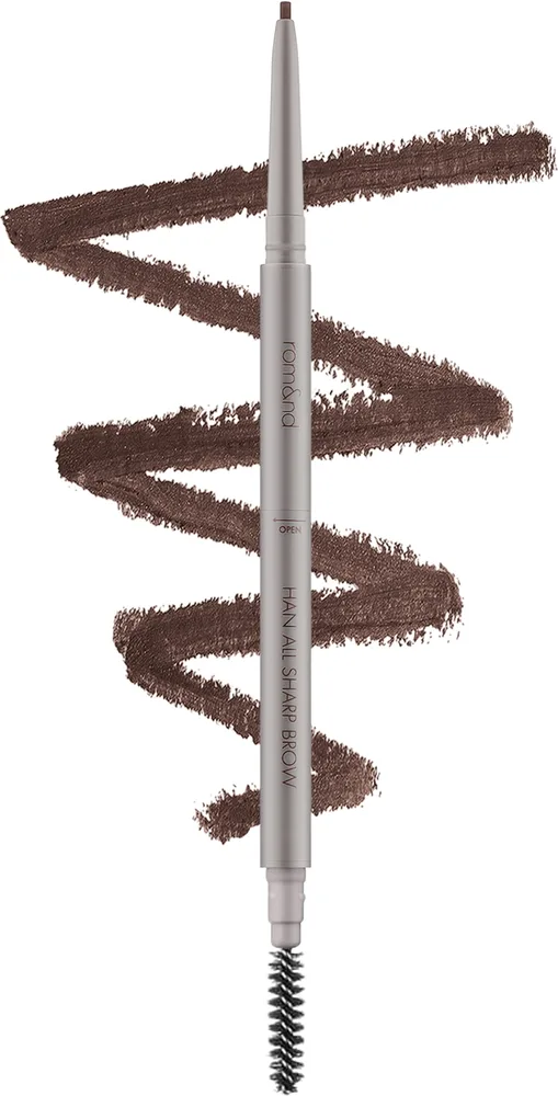 Карандаш для бровей Rom&nd Han All Sharp Brow 3 в 1, оттенок W2 - Mild Woody