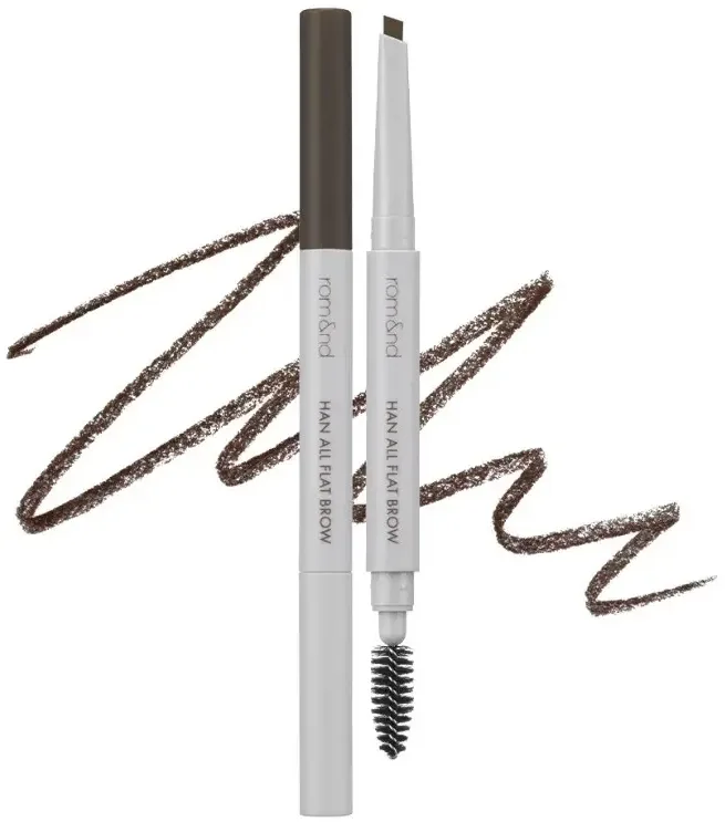 Карандаш для бровей Rom&nd Han All Flat Brow Pencil, оттенок W1 - Gentle Brown