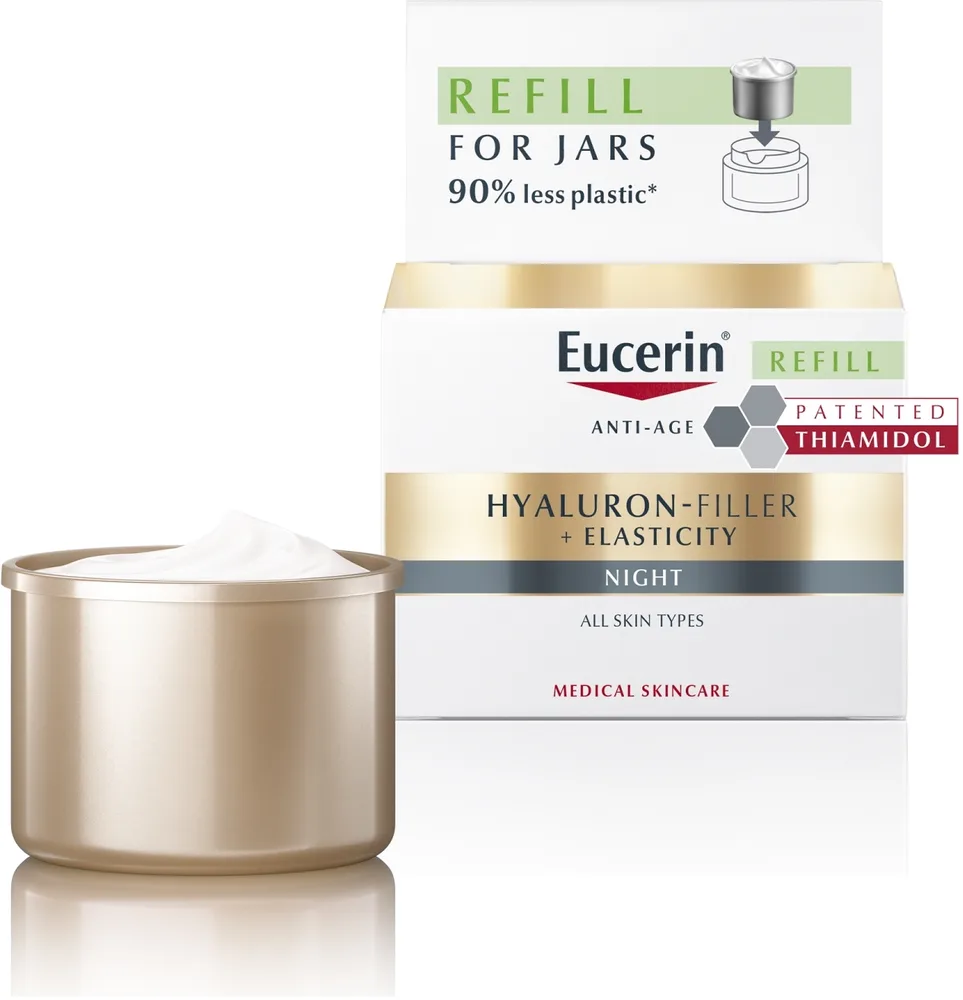 Ночной крем для лица Eucerin Hyaluron-Filler + Elasticity сменный блок 50 мл